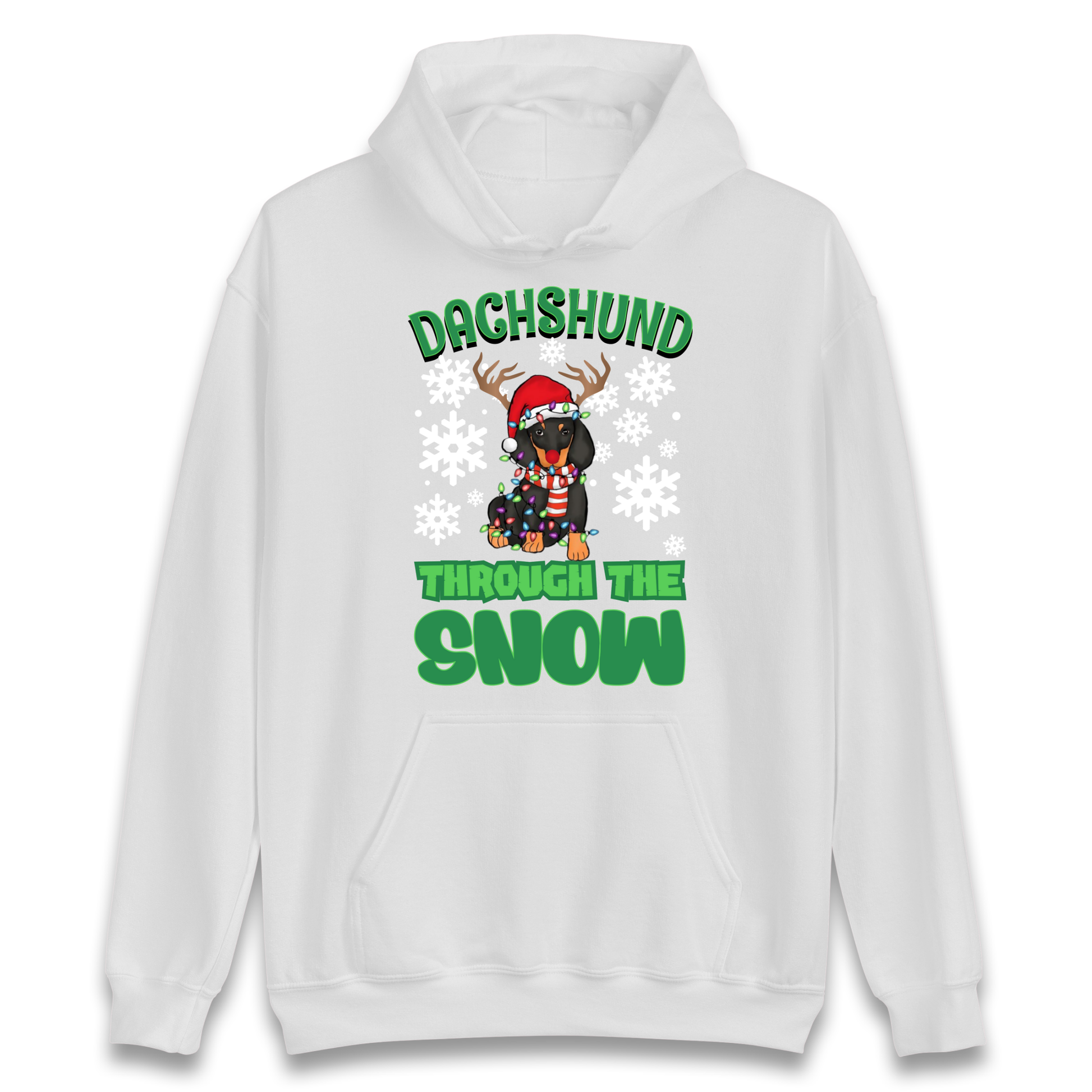 Dachshund Through The Snow Christmas Hoodie