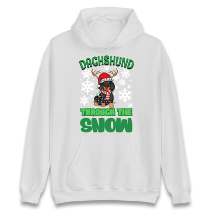 Dachshund Through The Snow Christmas Hoodie