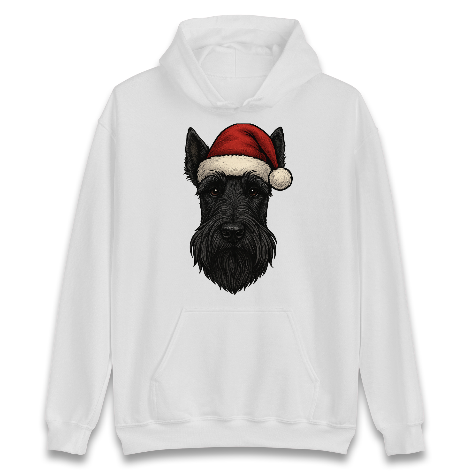 Scottish Terrier Face Christmas Hoodie