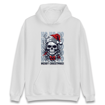 HO HO HO Santa Skelington Christmas Hoodie