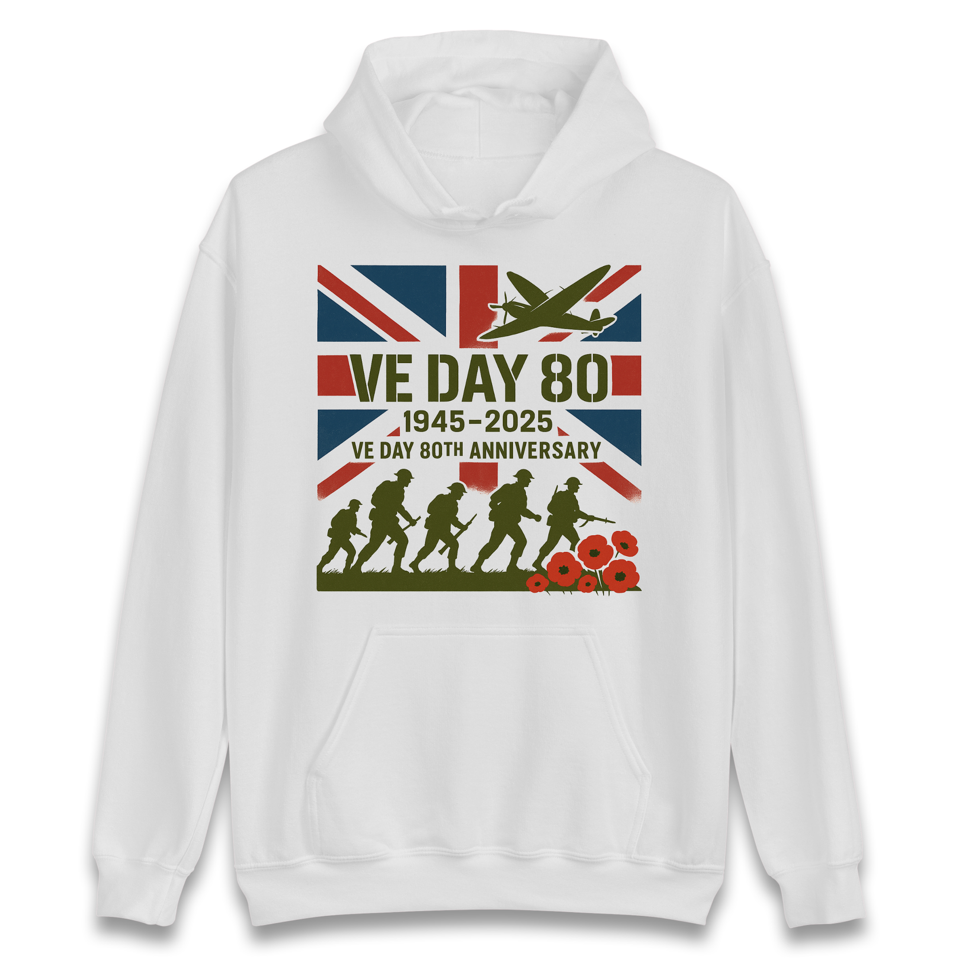 VE Day 80th Anniversary 1945 2025 Hoodie
