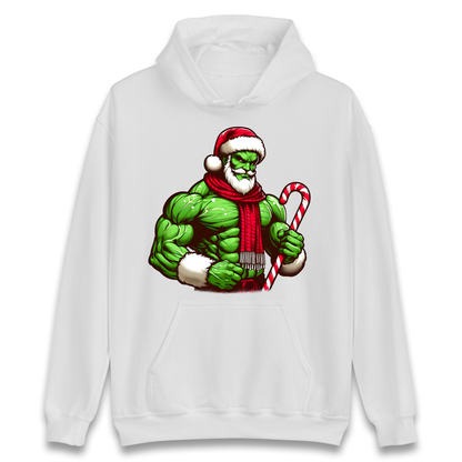 The Hulk Candy Cane Santa Hoodie