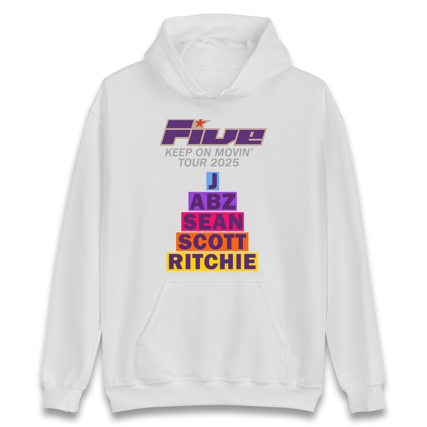Five Keep On Movin' Tour 2025 Hoodie