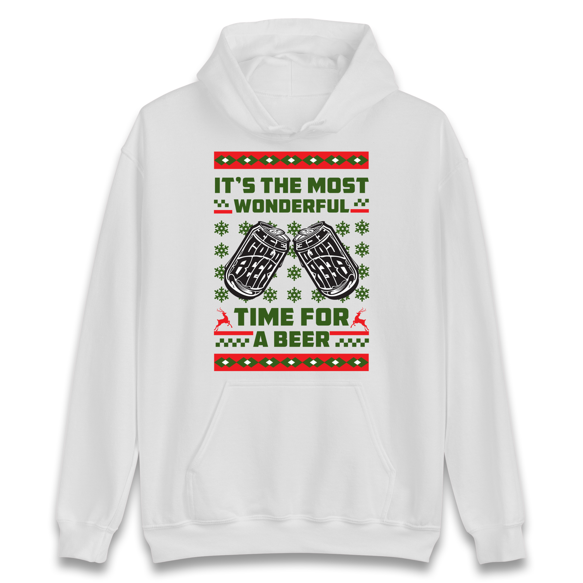 Its The Most Wonderful Time For A Beer Christmas Hoodie