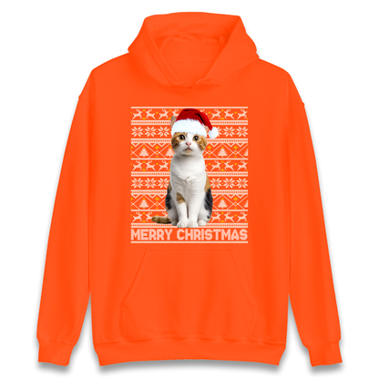Merry Christmas Cat Hoodie