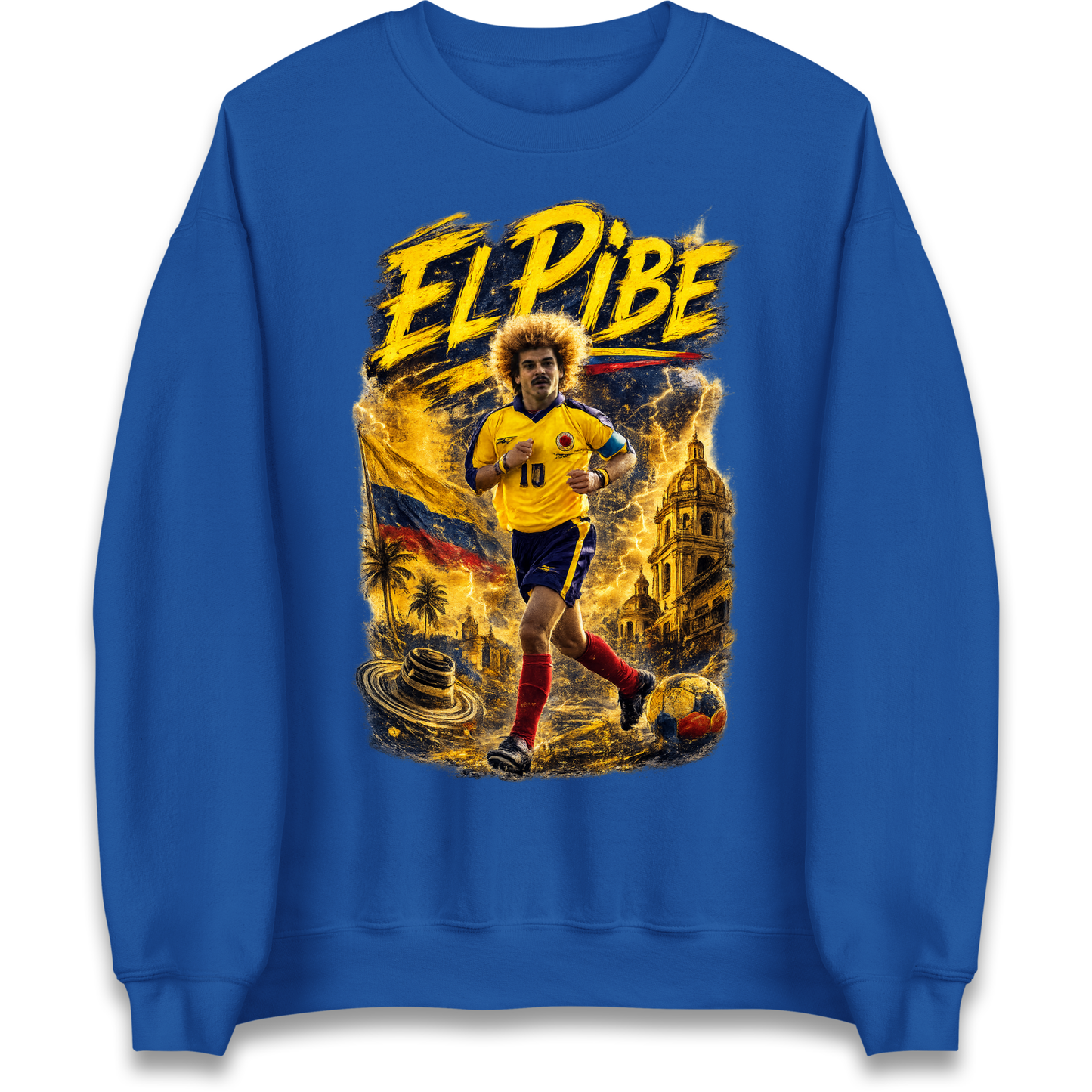 Carlos Valderrama Colombia Football Sweatshirt