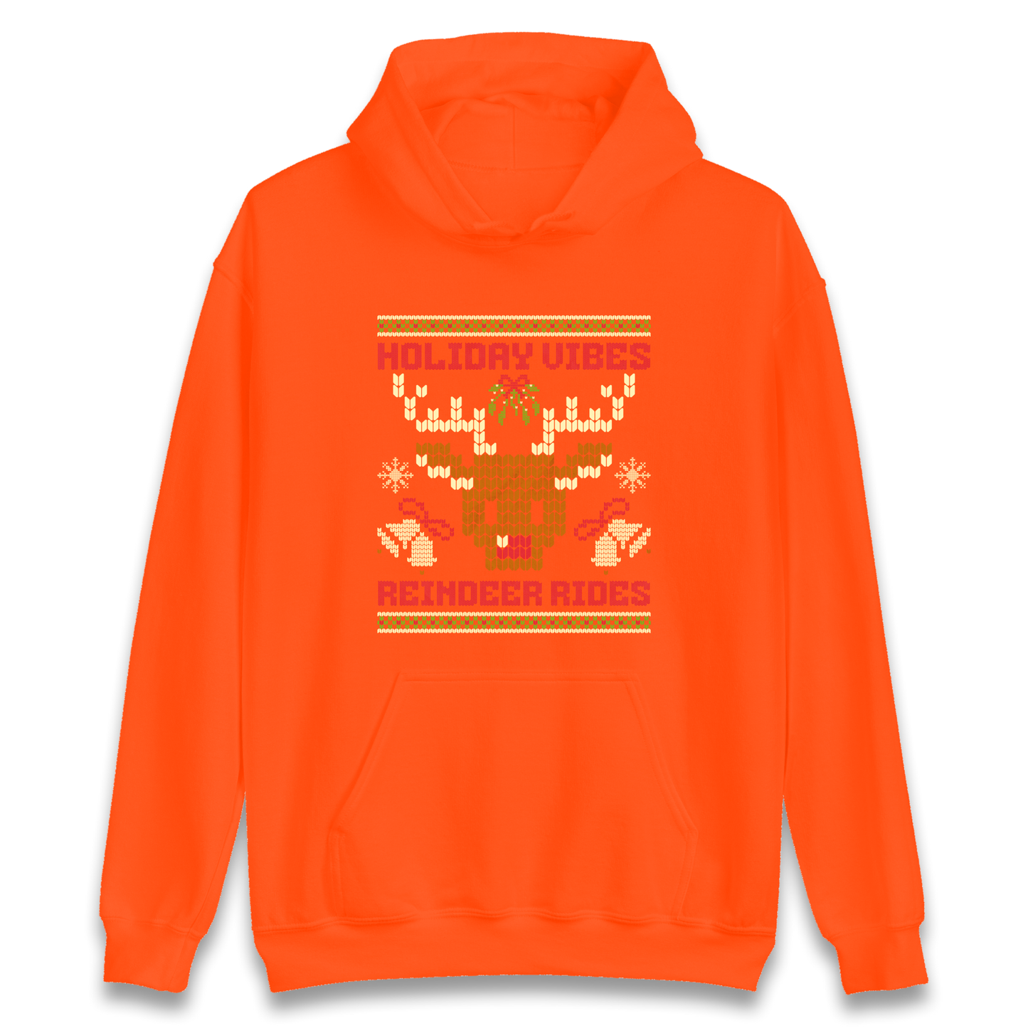Holiday Vibes Reindeer Rides Christmas Hoodie