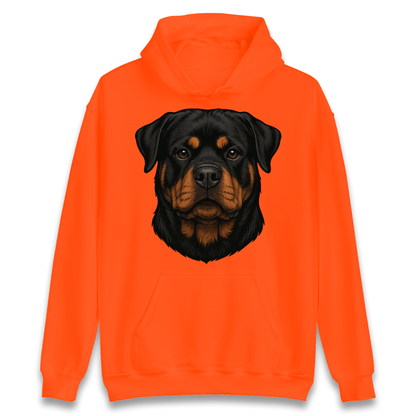 Rottweiler Face Hoodie