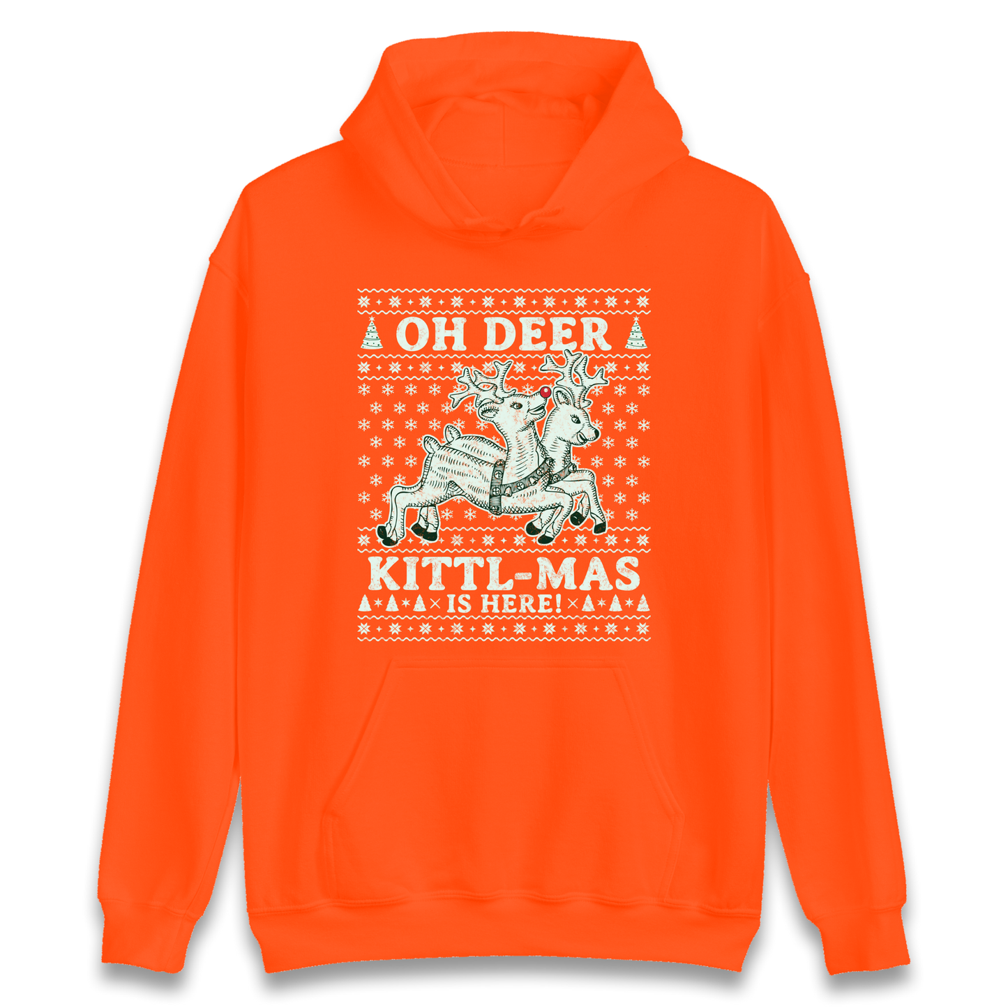 Oh Deer Kittl Mas Is Here Christmas Hoodie