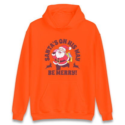 Santa's On His Way Christmas Hoodie