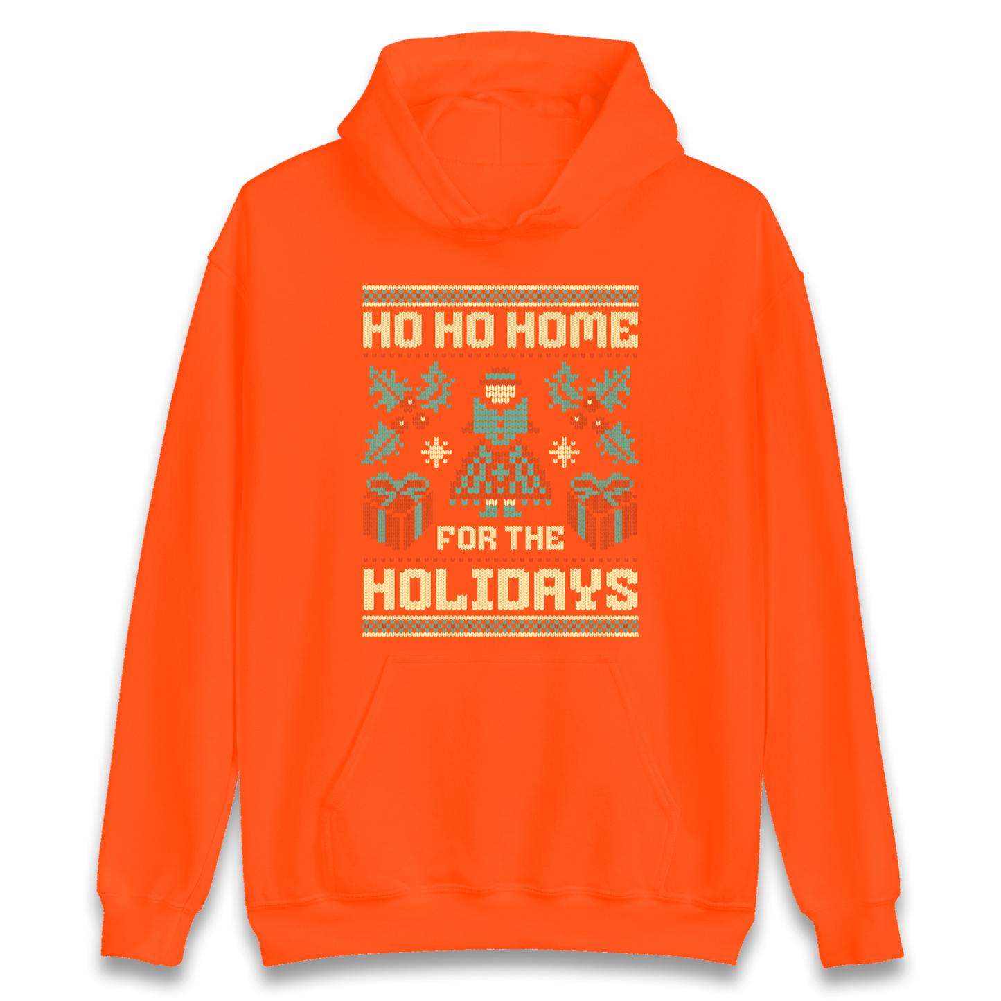 HO HO Home For the Holidays Christmas Hoodie