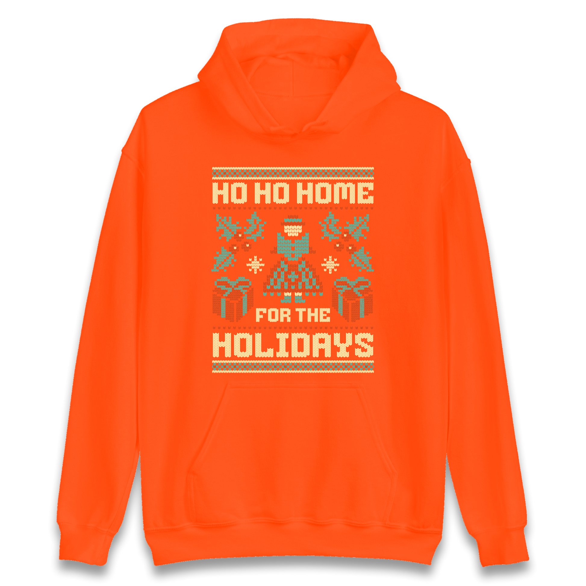 HO HO Home For the Holidays Christmas Hoodie