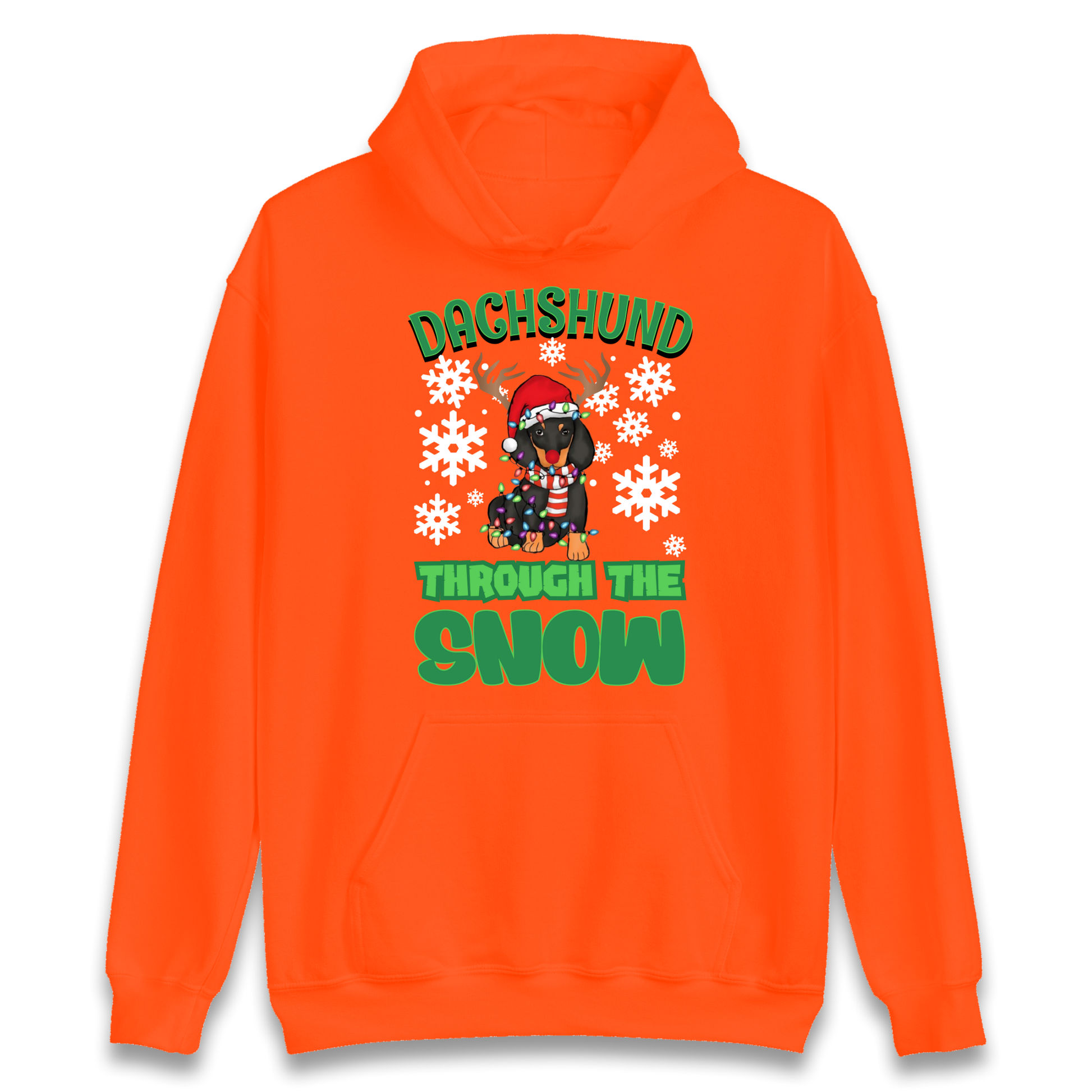 Dachshund Through The Snow Christmas Hoodie