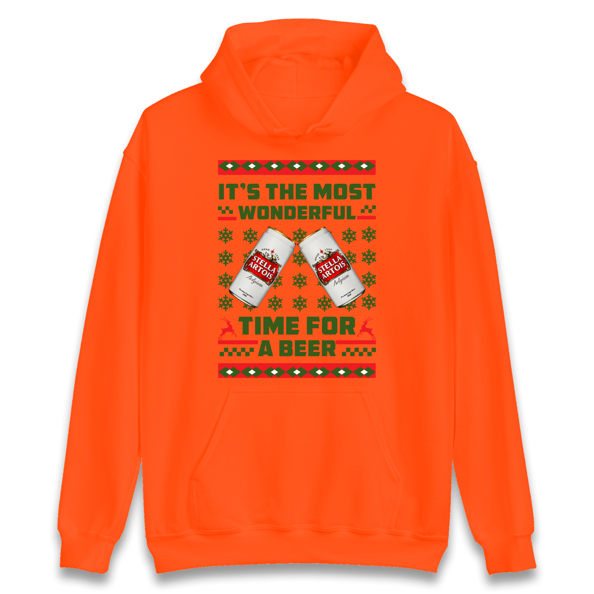 Its The Most Wonderful Time for A Beer Stella Christmas Hoodie