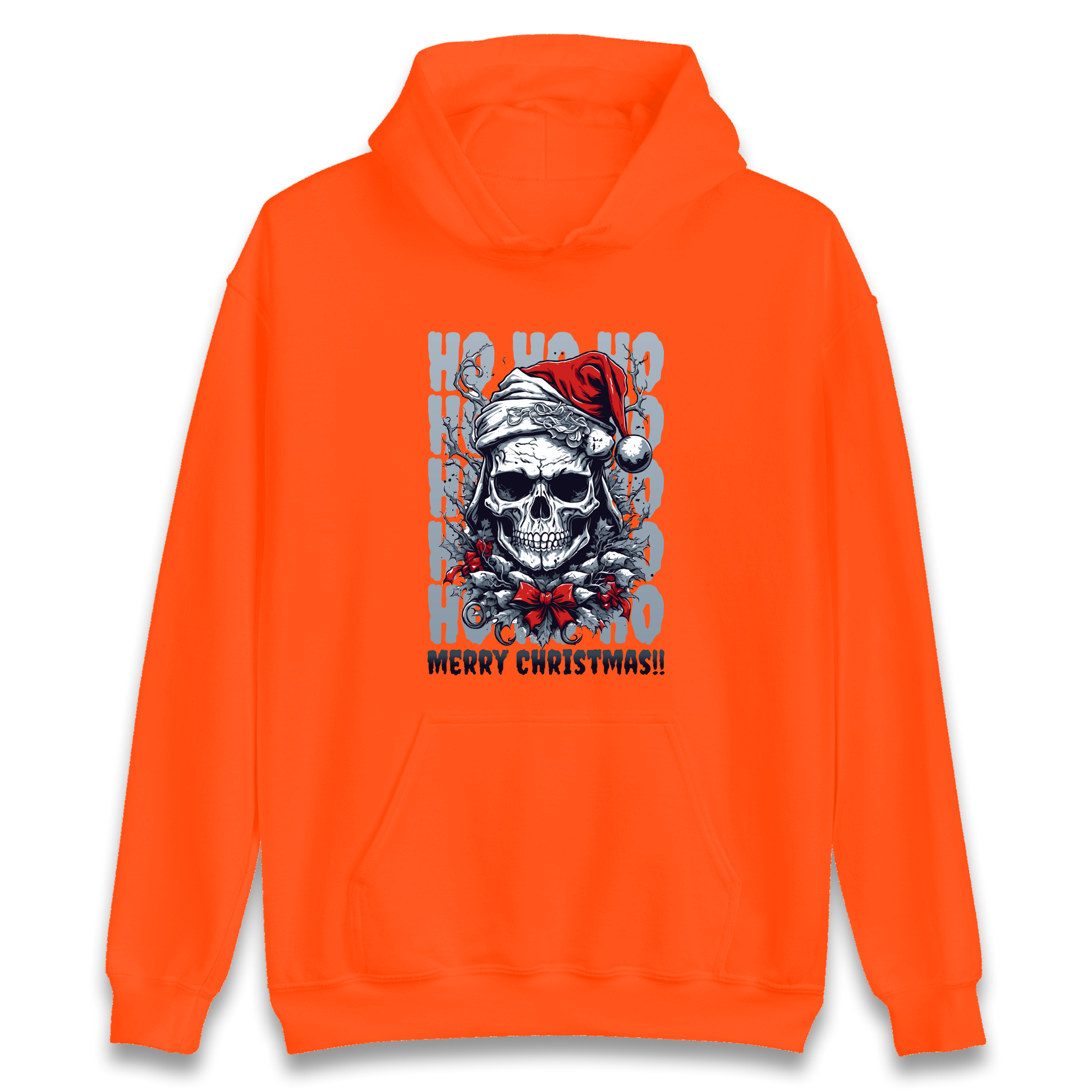 HO HO HO Santa Skelington Christmas Hoodie
