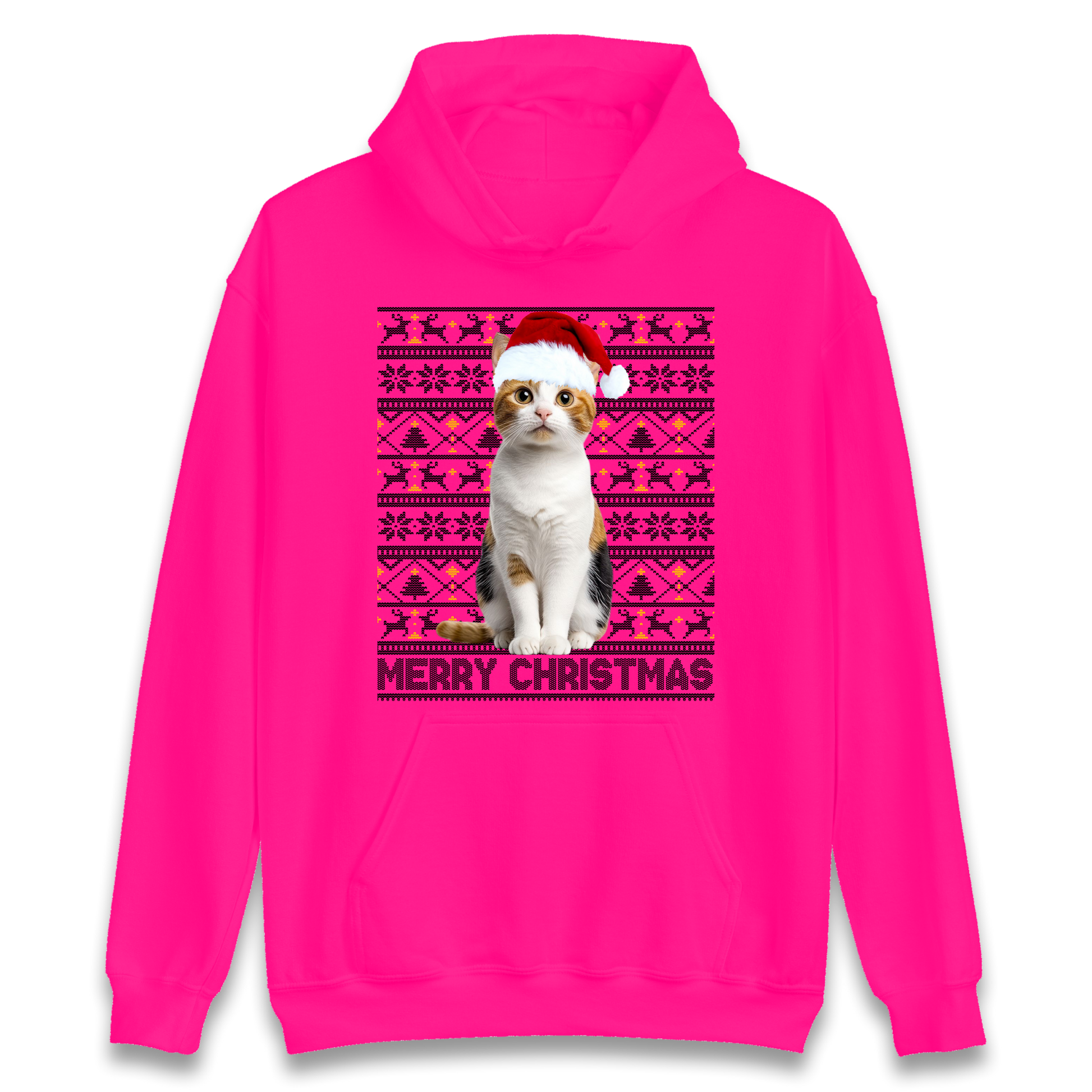 Merry Christmas Cat Hoodie