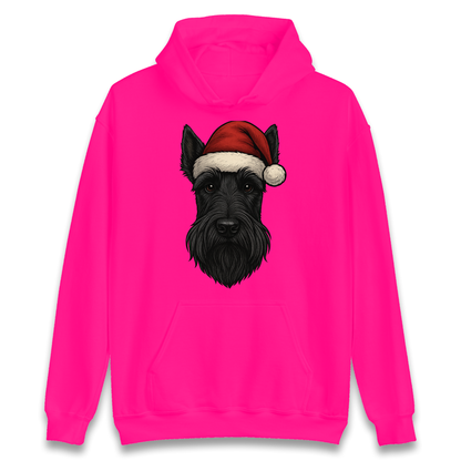 Scottish Terrier Face Christmas Hoodie