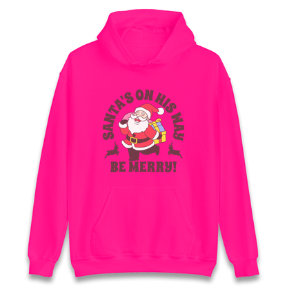 Santa's On His Way Christmas Hoodie