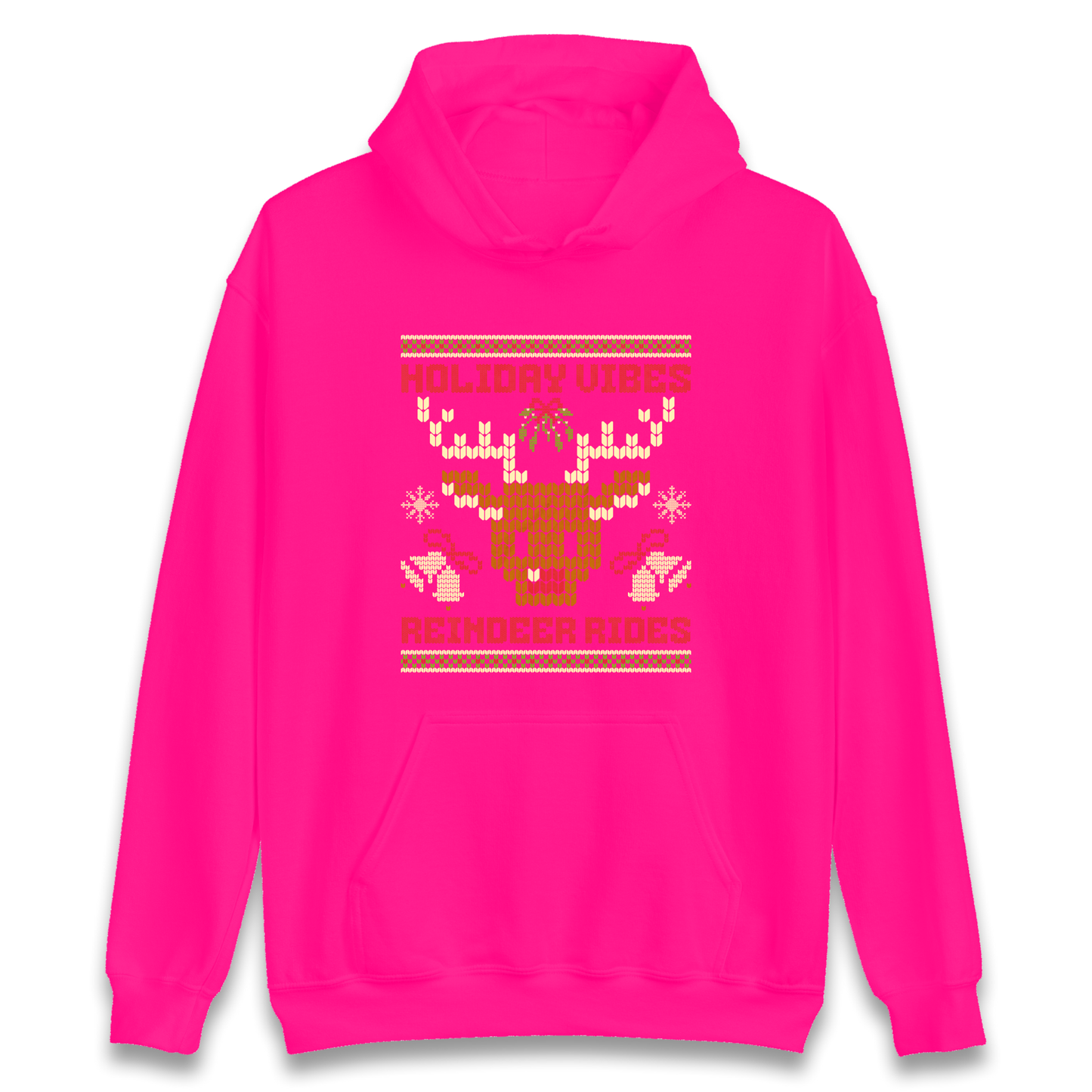Holiday Vibes Reindeer Rides Christmas Hoodie