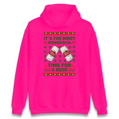 Its The Most Wonderful Time for A Beer Stella Christmas Hoodie