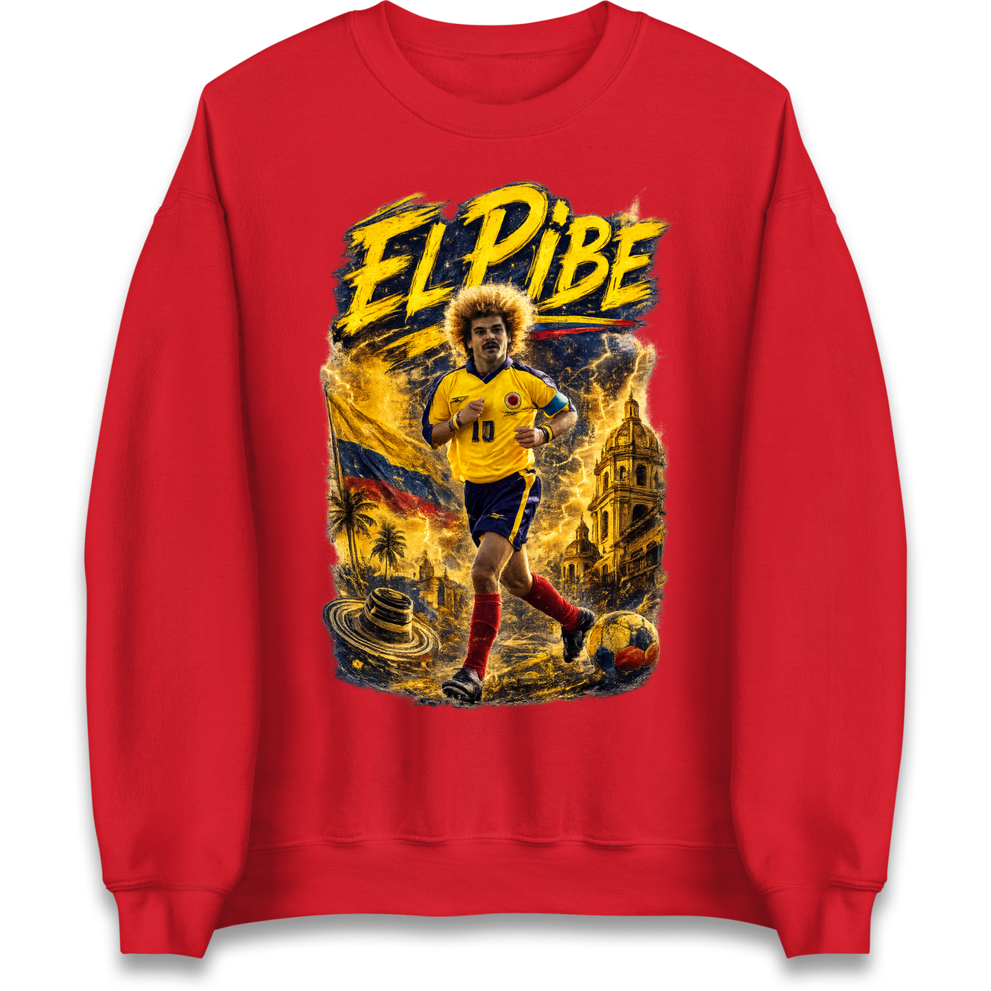 Carlos Valderrama Colombia Football Sweatshirt