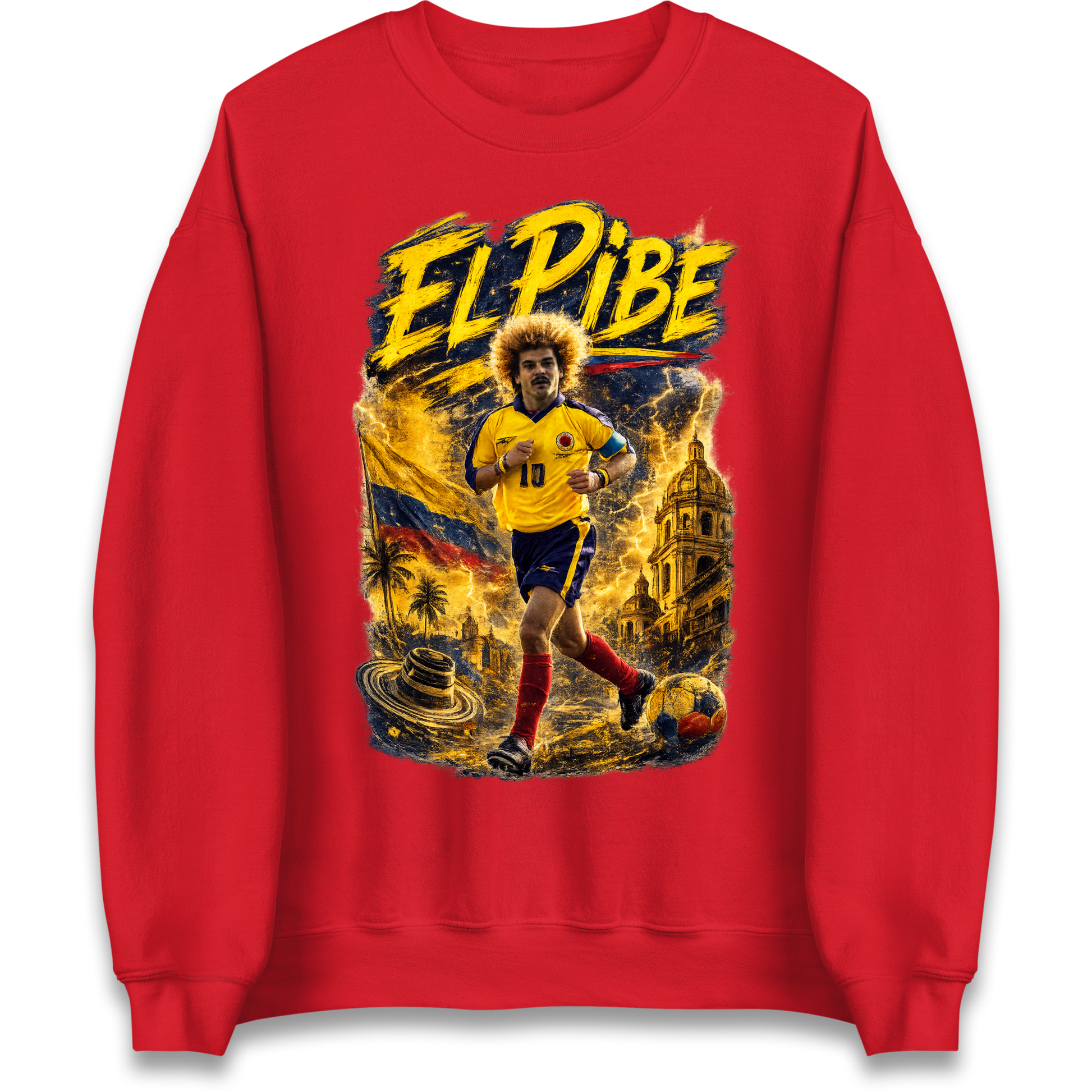 Carlos Valderrama Colombia Football Sweatshirt
