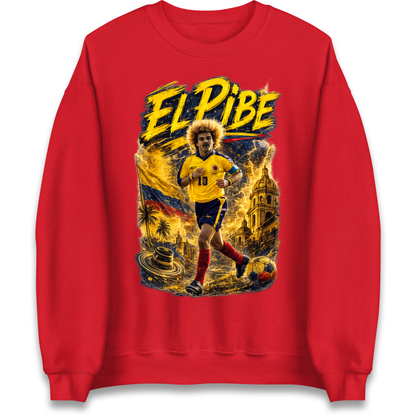 Carlos Valderrama Colombia Football Sweatshirt