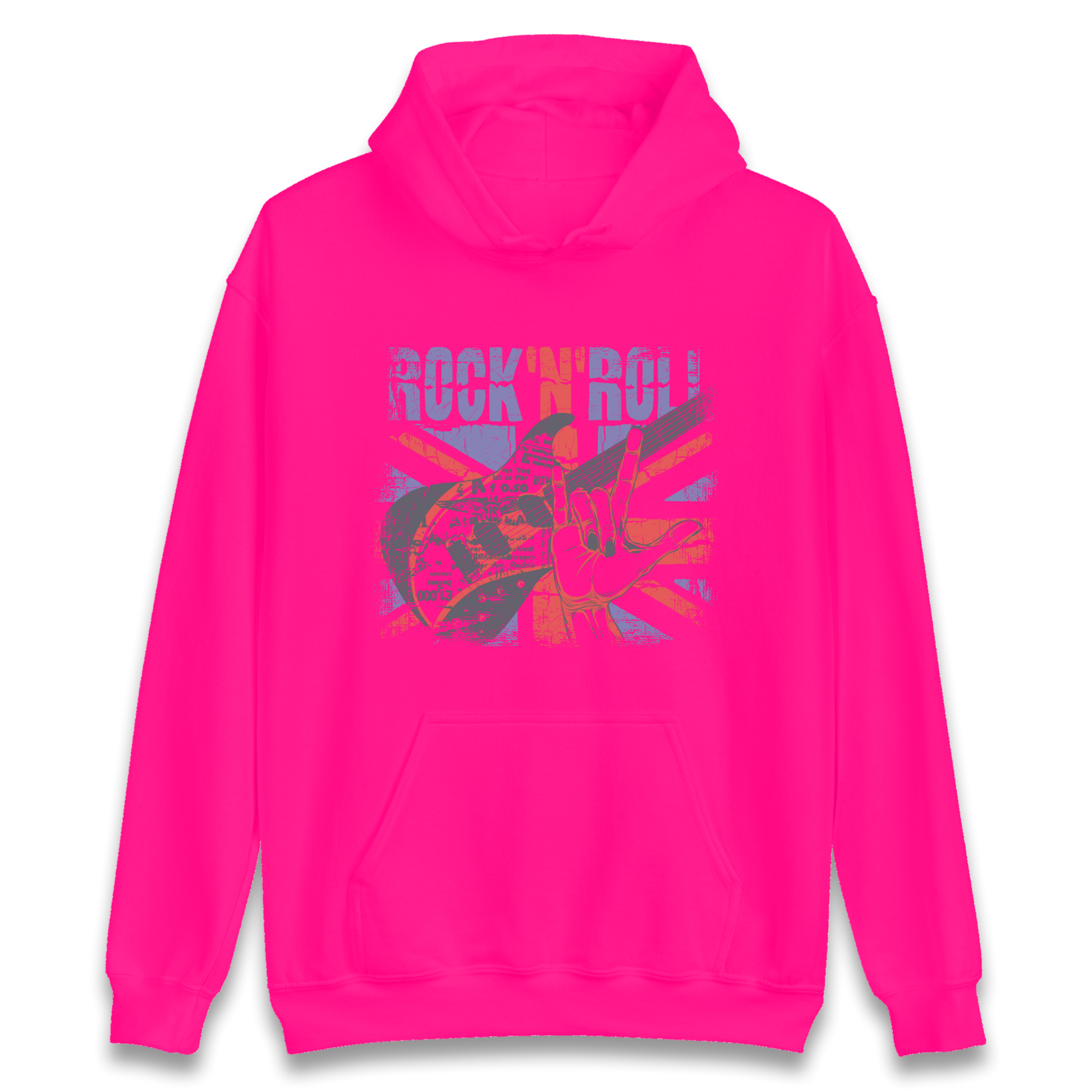 Rock N Roll Union Jack Hoodie
