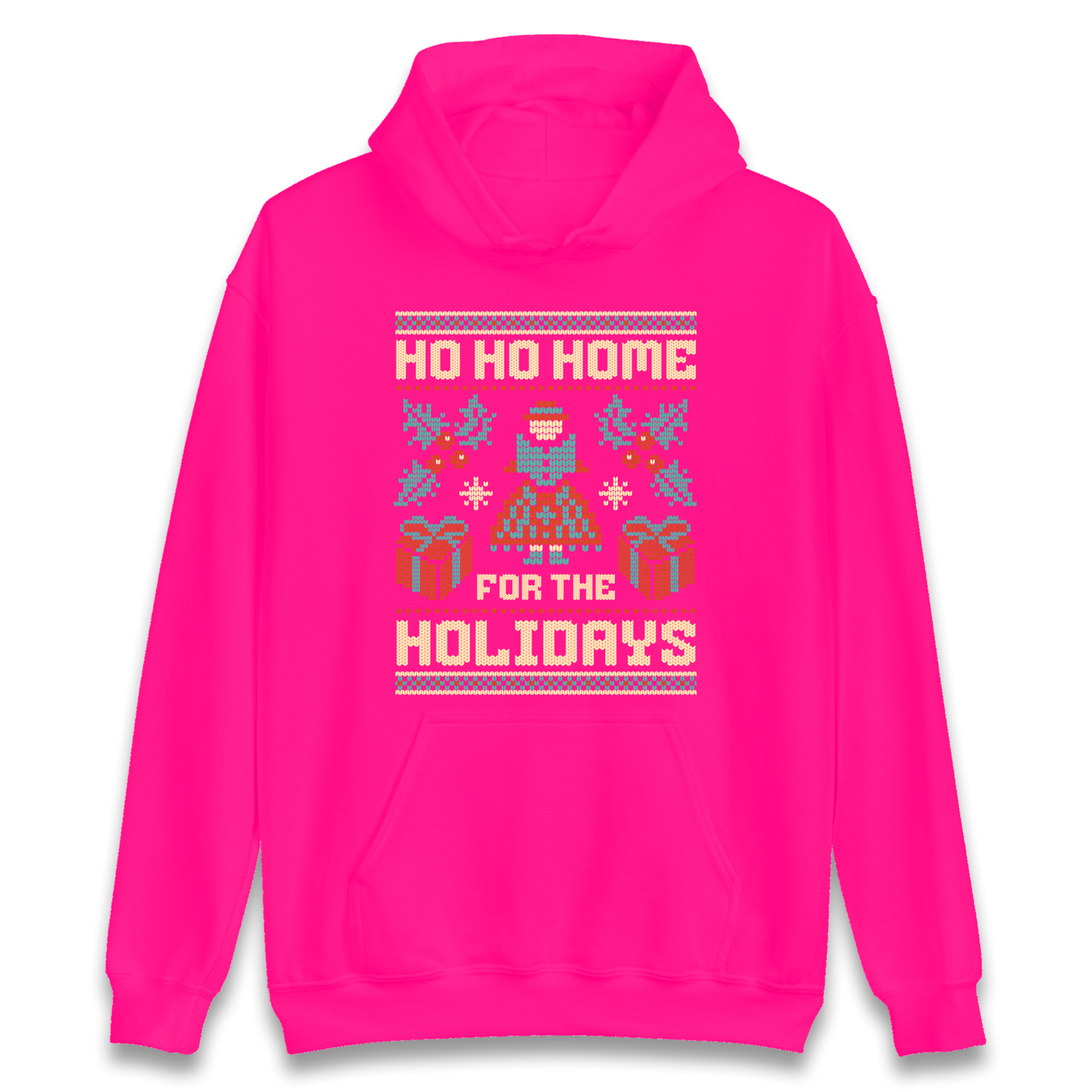 HO HO Home For the Holidays Christmas Hoodie