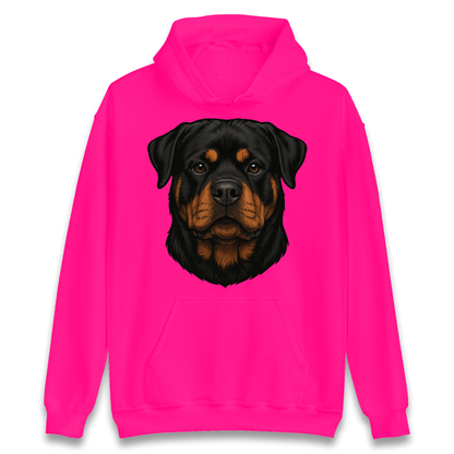 Rottweiler Face Hoodie