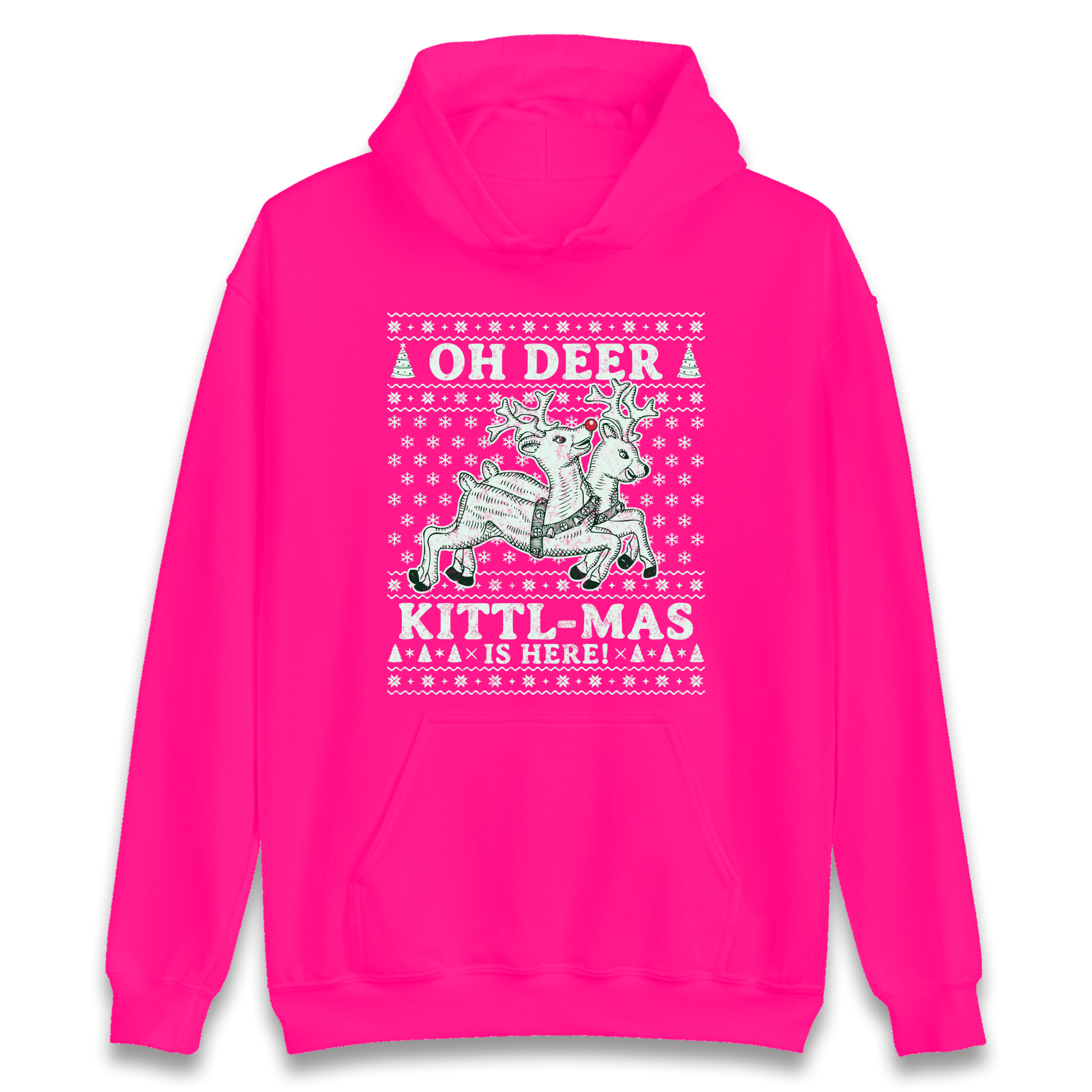 Oh Deer Kittl Mas Is Here Christmas Hoodie