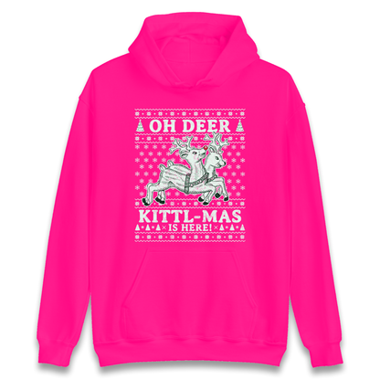 Oh Deer Kittl Mas Is Here Christmas Hoodie