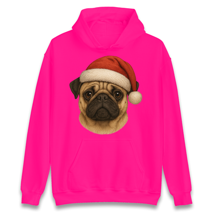 Pug Face Christmas Hoodie