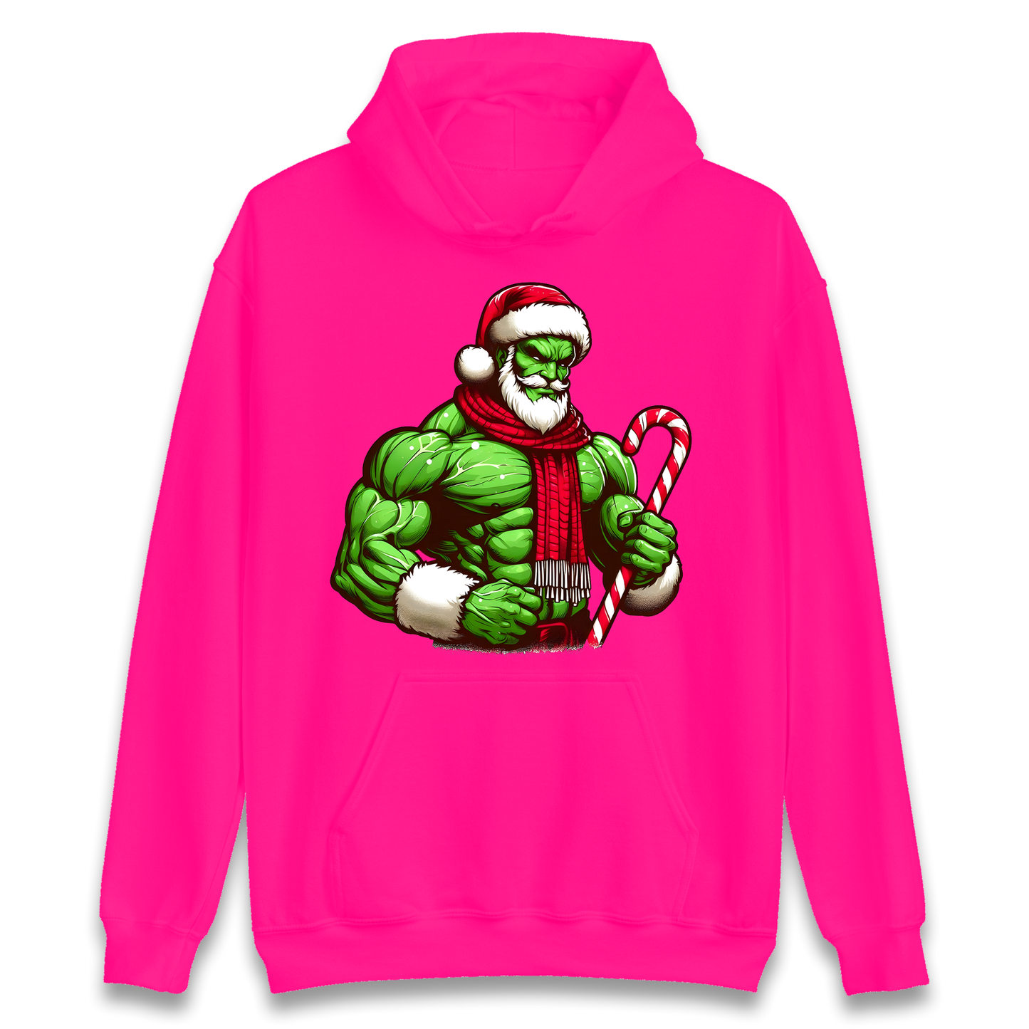 The Hulk Candy Cane Santa Hoodie