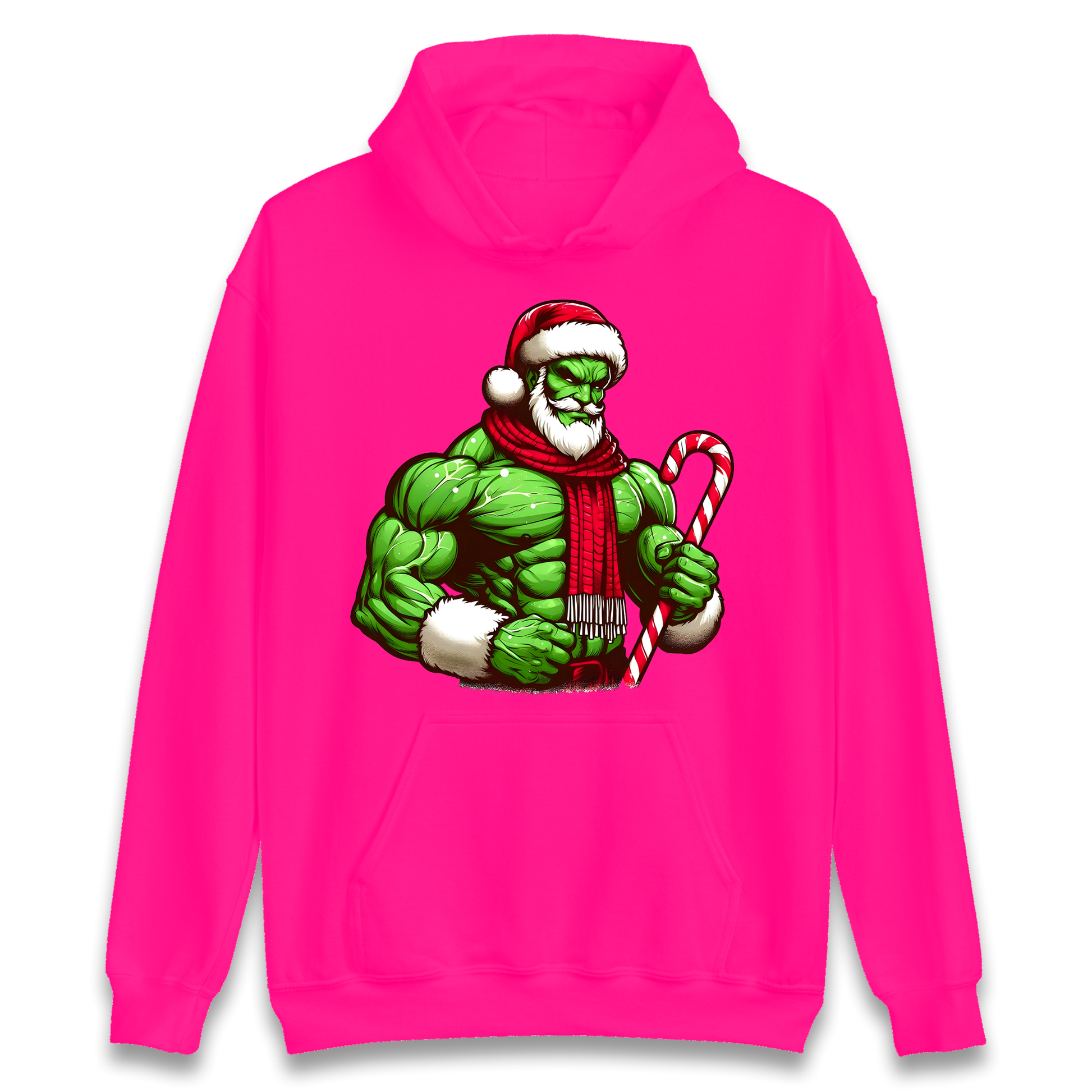 The Hulk Candy Cane Santa Hoodie