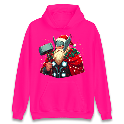 Viking Thor Santa Hoodie