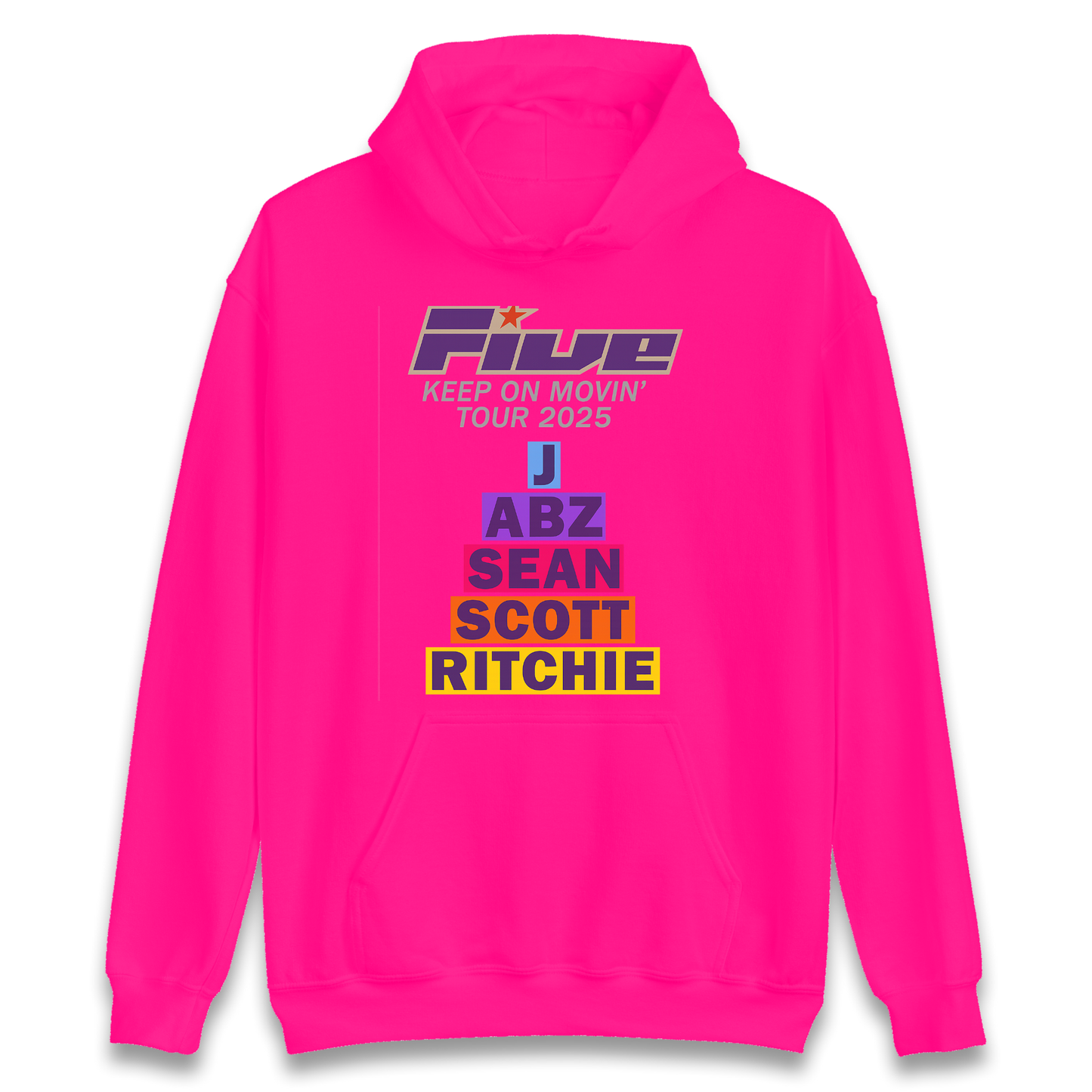 Five Keep On Movin' Tour 2025 Hoodie