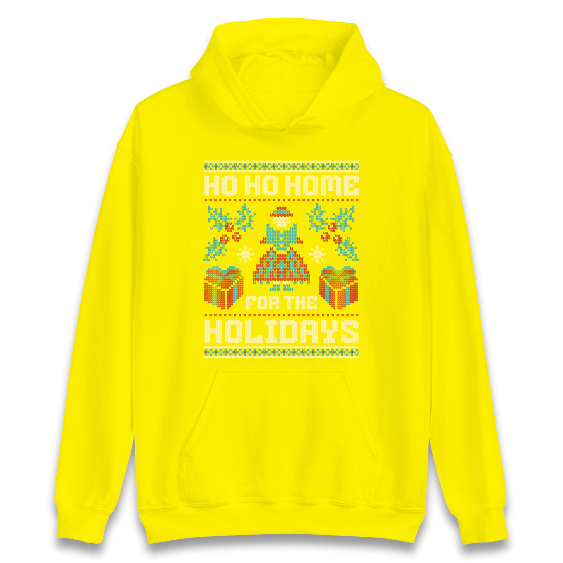 HO HO Home For the Holidays Christmas Hoodie