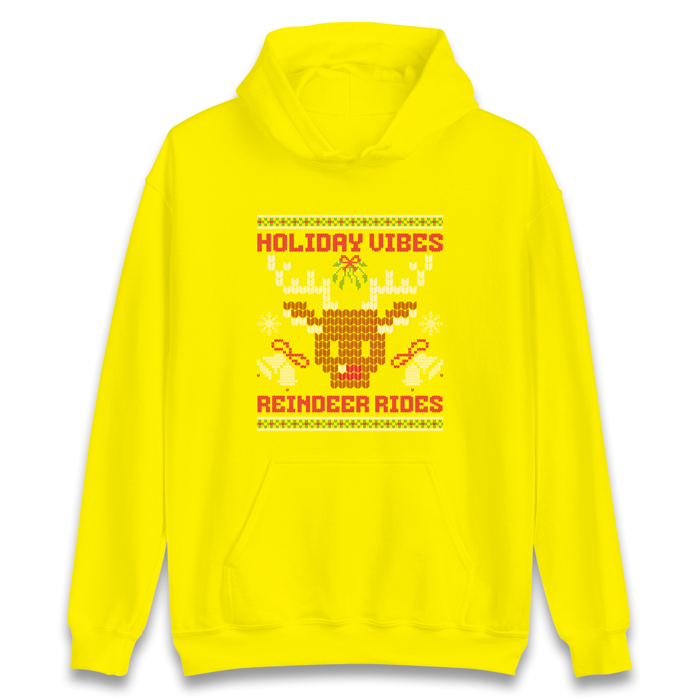 Holiday Vibes Reindeer Rides Christmas Hoodie