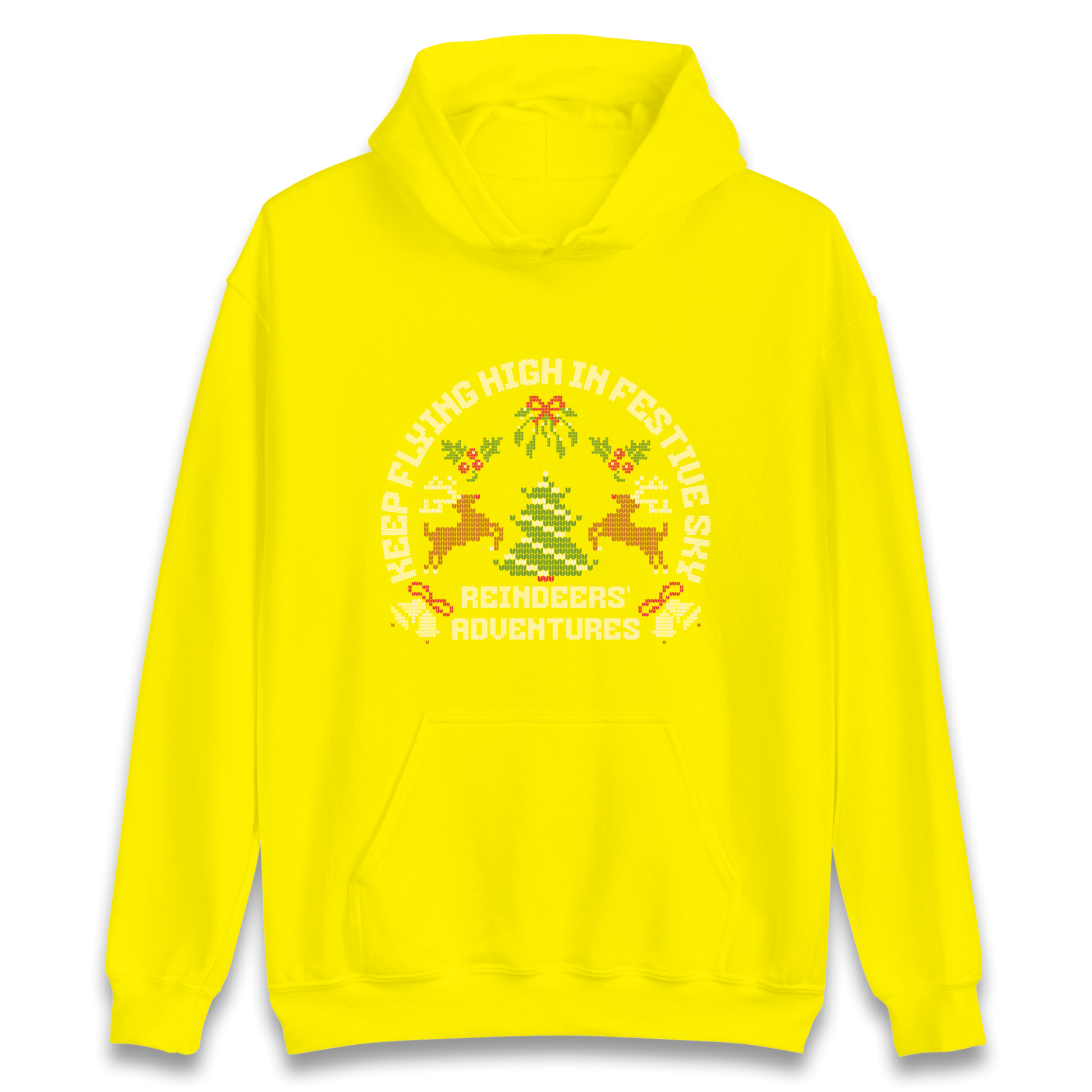 Keep Flying High In Festive Sky Christmas Hoodie
