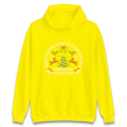 Keep Flying High In Festive Sky Christmas Hoodie