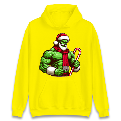 The Hulk Candy Cane Santa Hoodie