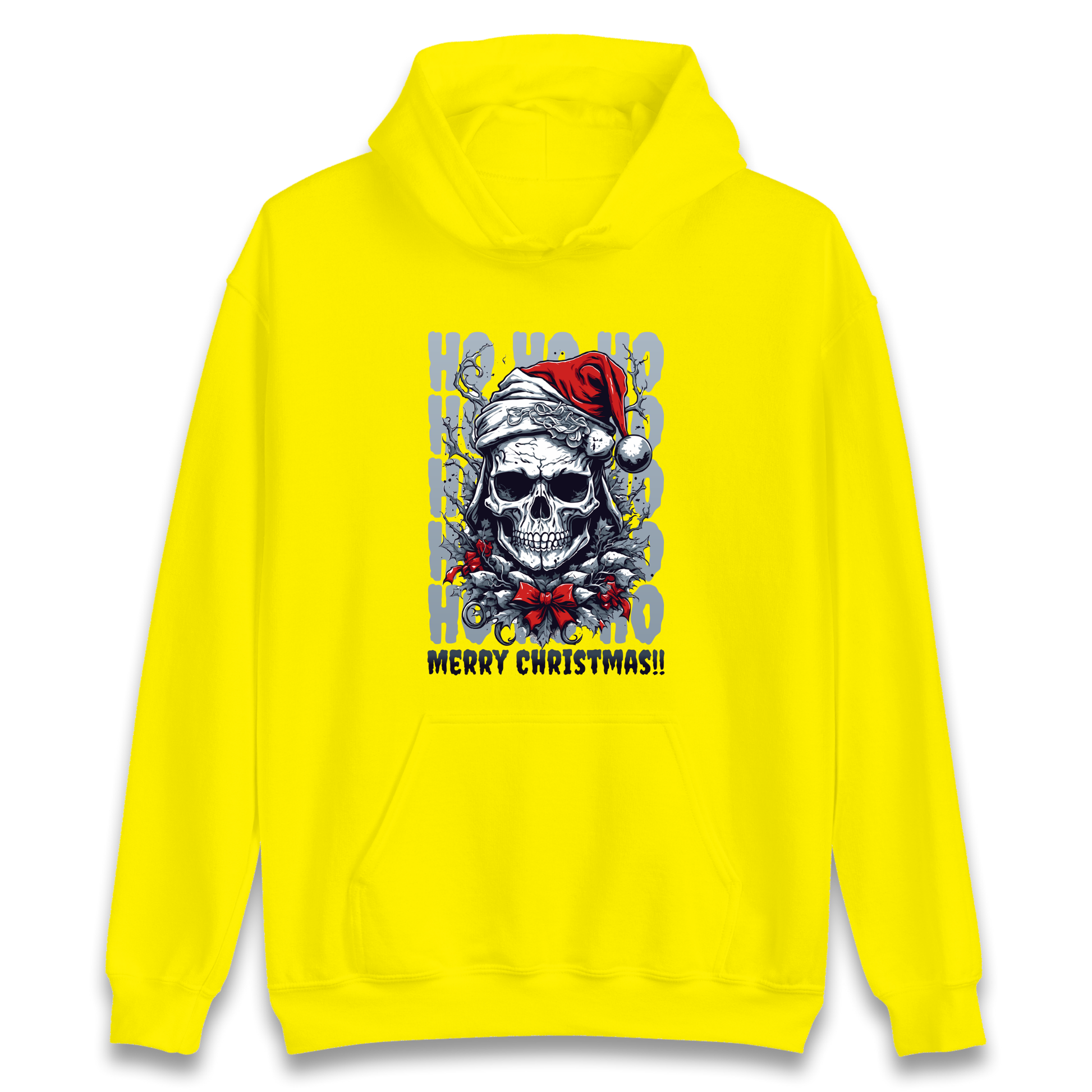 HO HO HO Santa Skelington Christmas Hoodie