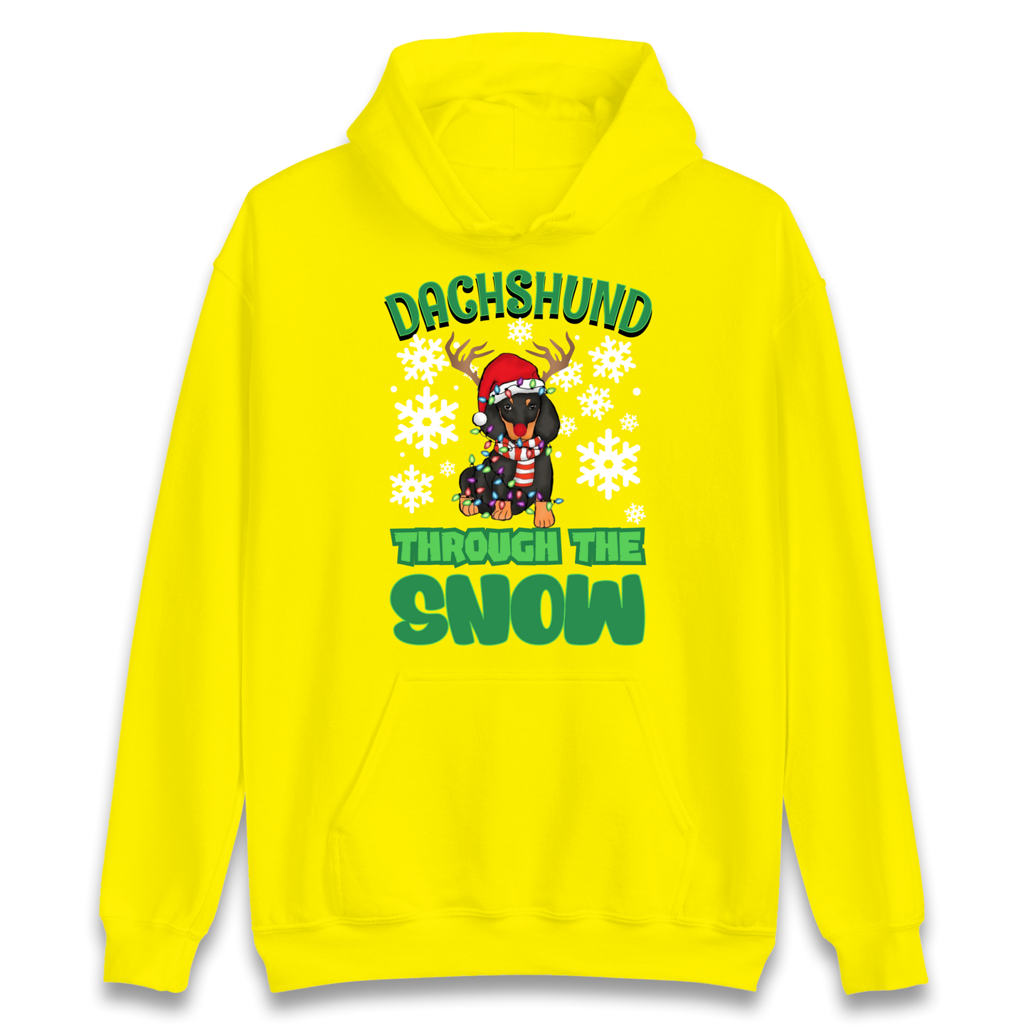 Dachshund Through The Snow Christmas Hoodie