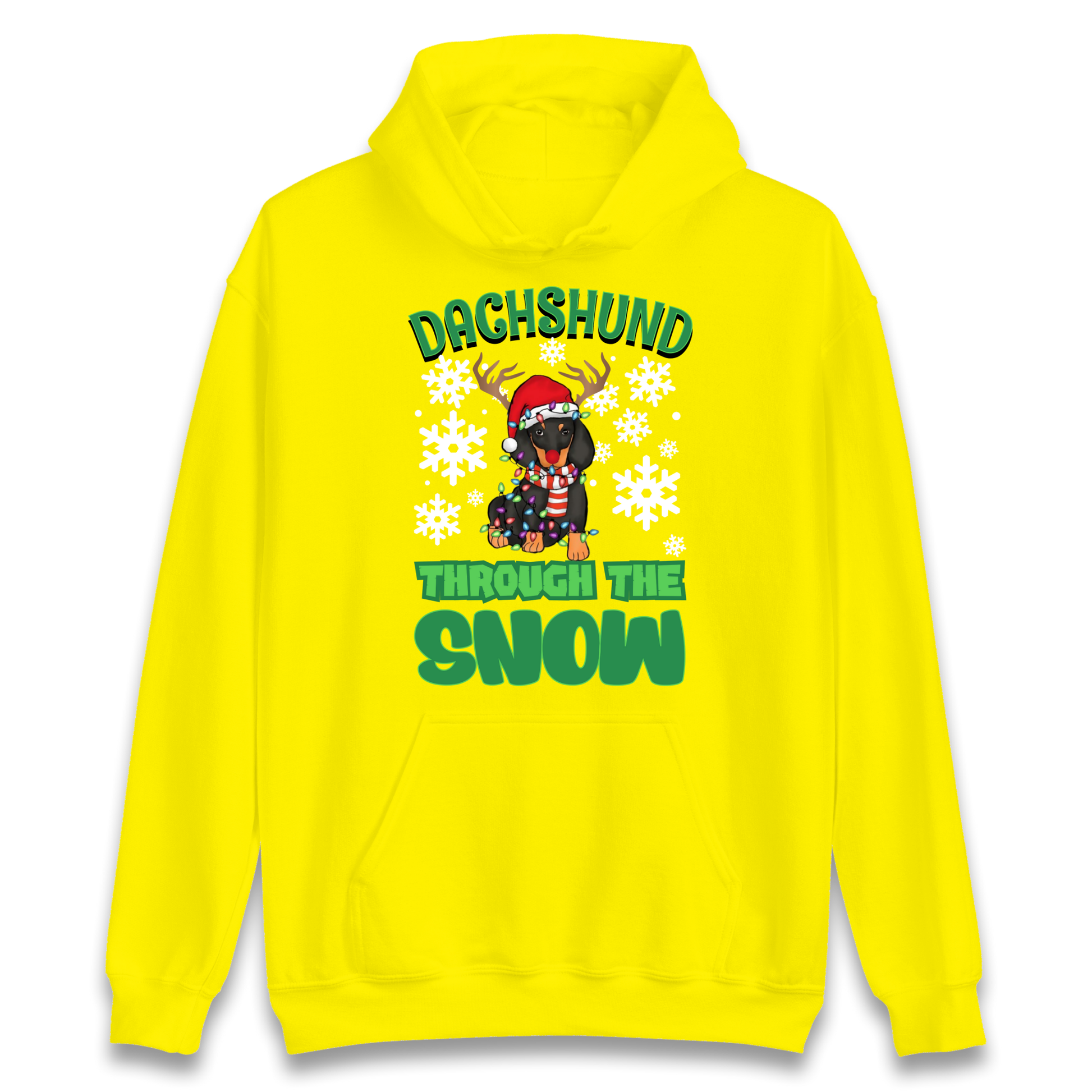 Dachshund Through The Snow Christmas Hoodie