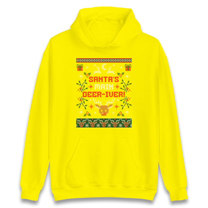 Santas Main Deer iver Christmas Hoodie