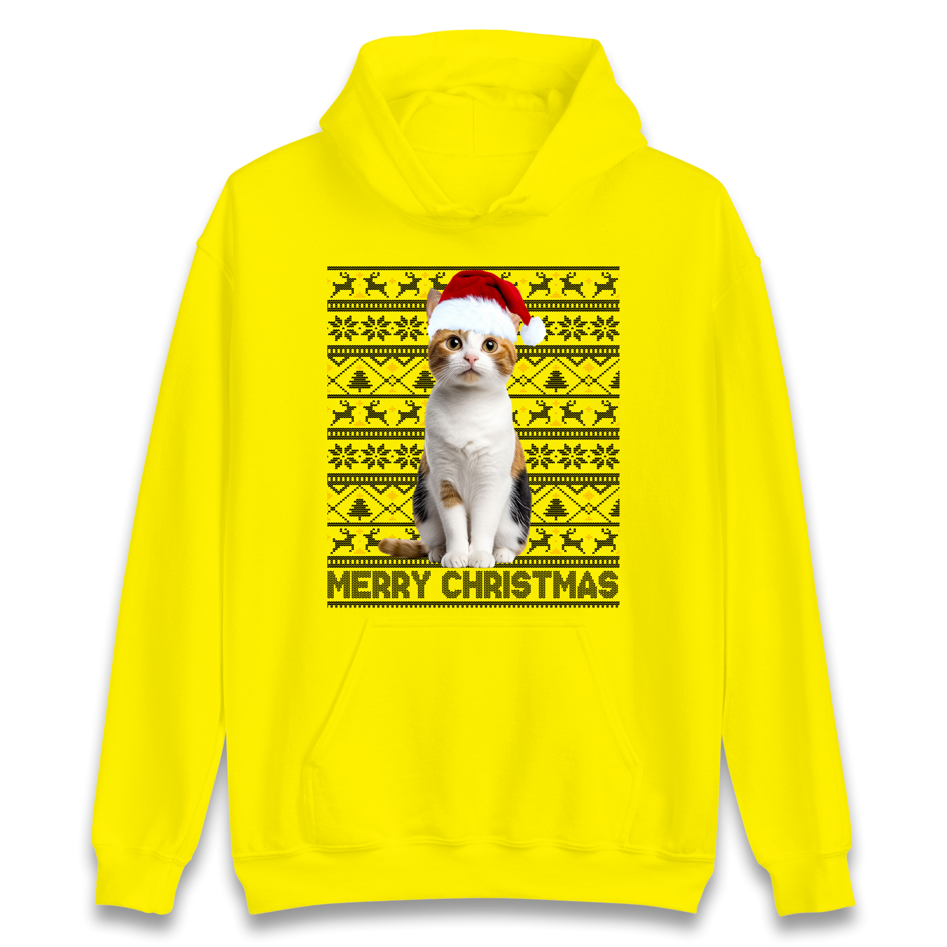 Merry Christmas Cat Hoodie