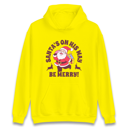 Santa's On His Way Christmas Hoodie