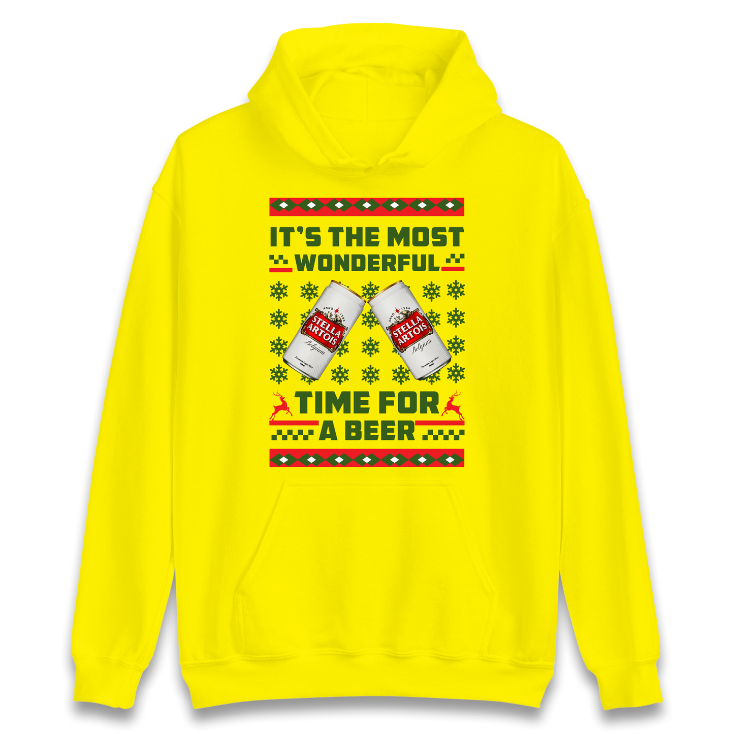 Its The Most Wonderful Time for A Beer Stella Christmas Hoodie