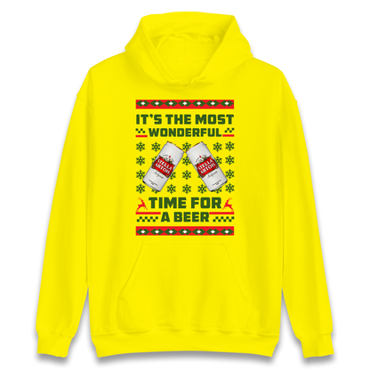 Its The Most Wonderful Time for A Beer Stella Christmas Hoodie